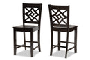 Braylin Dark Brown 2Pc Counter Stool Set Baxton