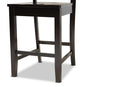 Braylin Dark Brown 2Pc Counter Stool Set Baxton