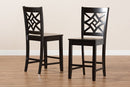 Braylin Dark Brown 2Pc Counter Stool Set Baxton