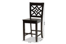 Braylin Dark Brown 2Pc Counter Stool Set Baxton