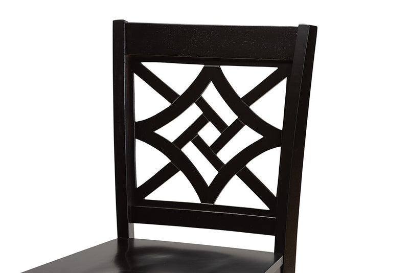 Braylin Dark Brown 5-Piece Pub Set Baxton