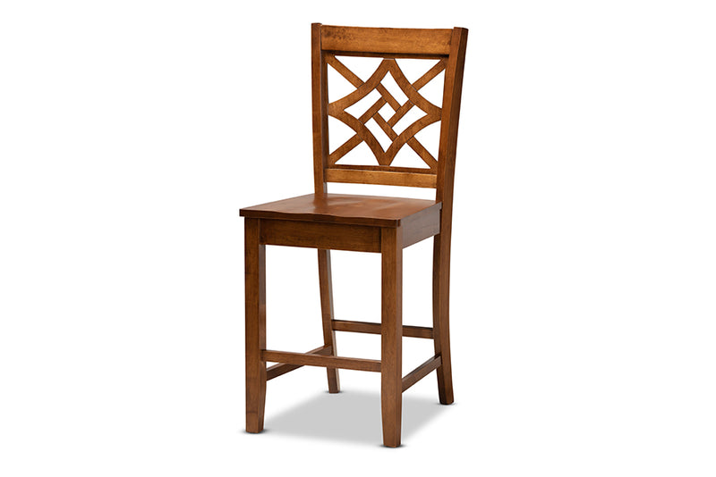 Braylin Modern and Contemporary Walnut Brown Finished Wood 5-Piece Pub Set