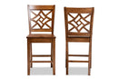 Braylin Walnut Brown 2Pc Counter Stool Set Baxton