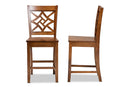Braylin Walnut Brown 2Pc Counter Stool Set Baxton