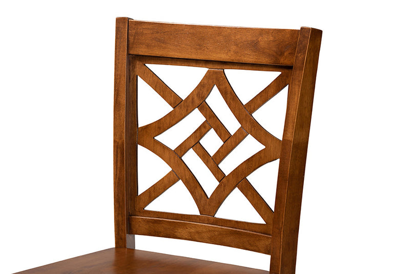Braylin Walnut Brown 2Pc Counter Stool Set Baxton