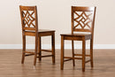 Braylin Walnut Brown 2Pc Counter Stool Set Baxton