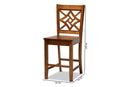 Braylin Walnut Brown 2Pc Counter Stool Set Baxton