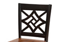 Braylin Two-Tone Dark Brown and Walnut Brown 2Pc Counter Stool Set Baxton