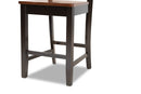 Braylin Two-Tone Dark Brown and Walnut Brown 2Pc Counter Stool Set Baxton