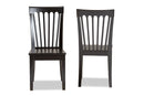 Athena Dark Brown 2Pc Dining Chair Set Baxton