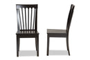 Athena Dark Brown 2Pc Dining Chair Set Baxton