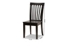 Athena Dark Brown 2Pc Dining Chair Set Baxton
