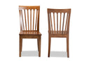 Athena Walnut Brown 2Pc Dining Chair Set Baxton