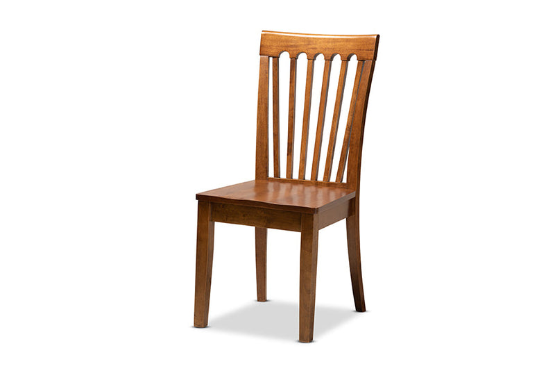 Cora Walnut Brown 5-Piece Dining Set Baxton