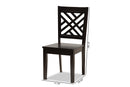 Iden Dark Brown 2Pc Dining Chair Set Baxton