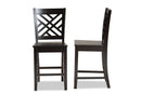 Iden Dark Brown 2Pc Counter Stool Set Baxton