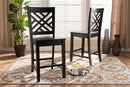 Iden Dark Brown 2Pc Counter Stool Set Baxton