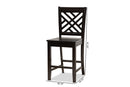 Iden Dark Brown 2Pc Counter Stool Set Baxton