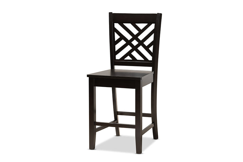Iden Dark Brown 5-Piece Pub Set Baxton
