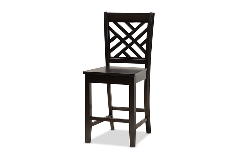 Iden Modern and Contemporary Dark Brown Finished Wood 5-Piece Pub Set