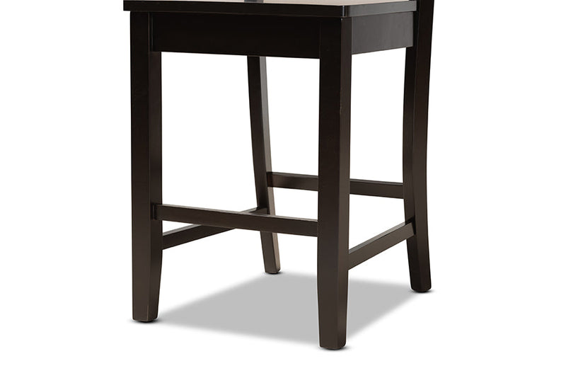 Iden Dark Brown 5-Piece Pub Set Baxton