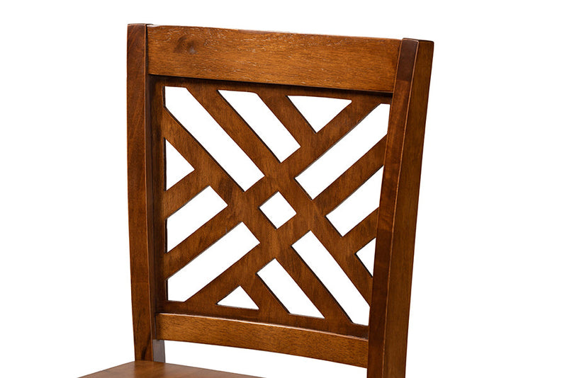 Iden Walnut Brown 2Pc Counter Stool Set Baxton