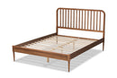 Marcin Walnut Brown Queen Size Platform Bed Baxton