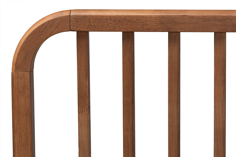 Marcin Walnut Brown Queen Size Platform Bed Baxton