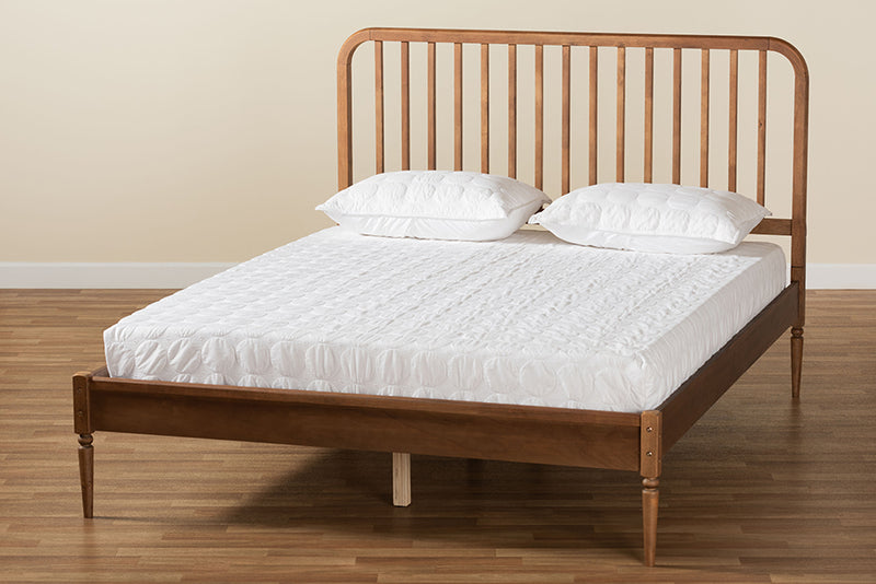 Marcin Modern and Contemporary Walnut Brown Finished Wood Full Size Platform Bed