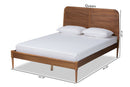 Carie Walnut Brown King Size Platform Bed Baxton