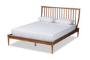 Jamila Walnut Brown Queen Size Platform Bed Baxton