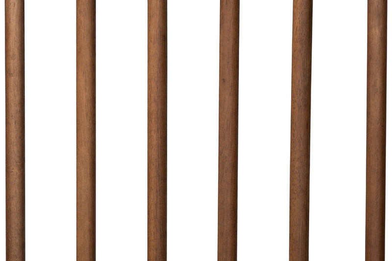 Jamila Walnut Brown King Size Platform Bed Baxton