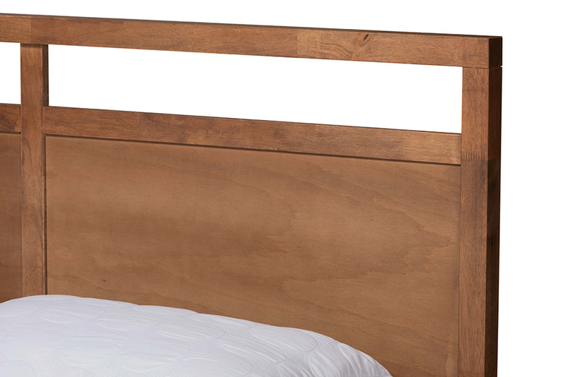 Devereaux Modern and Contemporary Walnut Brown Finished Wood Full Size 4-Drawer Platform Storage Bed