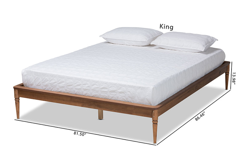 Janette Classic and Traditional Walnut Brown Finished Wood Full Size Bed