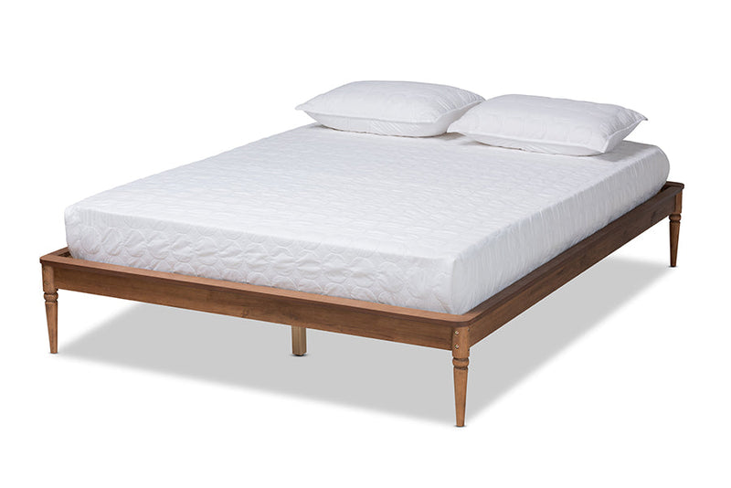 Janette Walnut Brown King Size Bed Baxton
