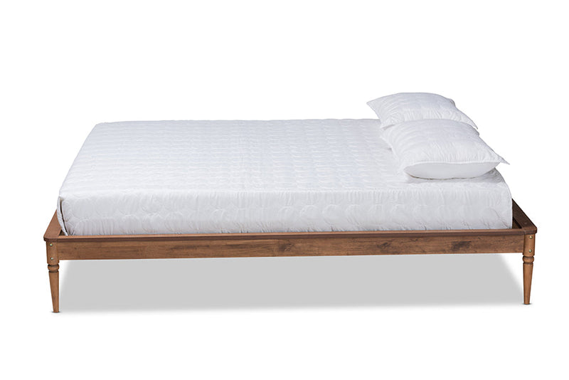 Janette Walnut Brown King Size Bed Baxton