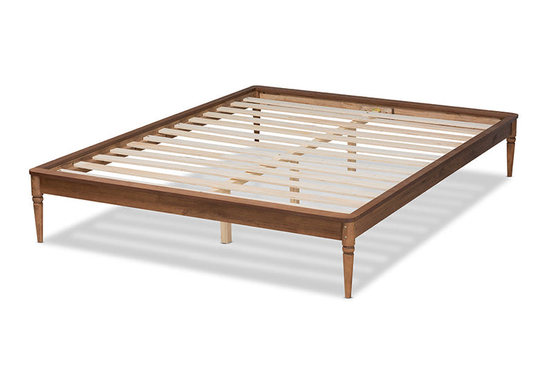 Janette Walnut Brown King Size Bed Baxton
