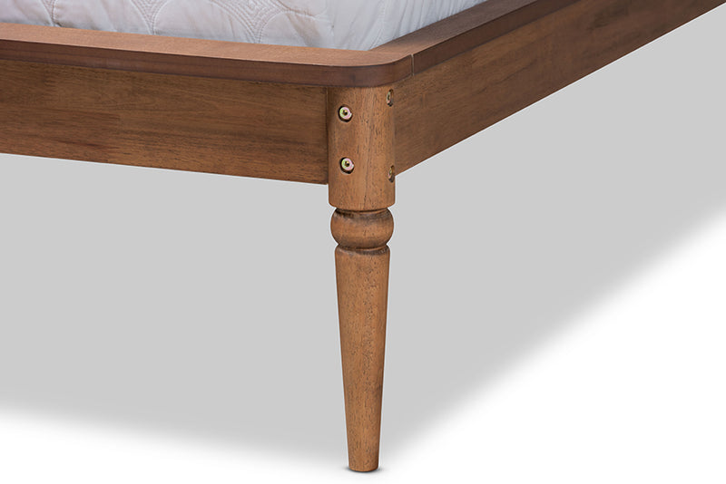 Janette Classic and Traditional Walnut Brown Finished Wood Full Size Bed