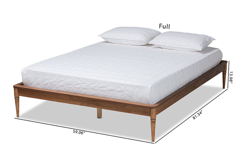 Janette Walnut Brown King Size Bed Baxton