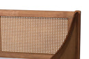 Shirina Walnut Brown and Synthetic Rattan Twin Size Daybed Baxton