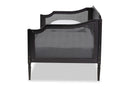 Hemera Charcoal and Synthetic Rattan Twin Size Daybed Baxton