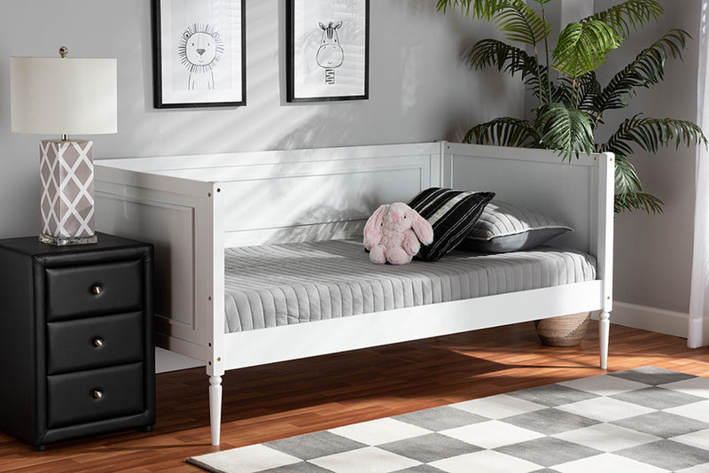 Branca Modern and Contemporary White Finished Wood Daybed