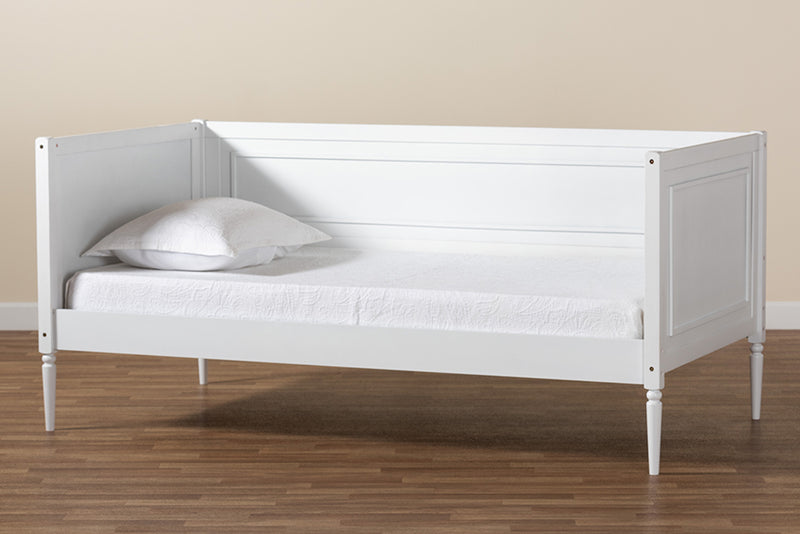 Branca Modern and Contemporary White Finished Wood Daybed