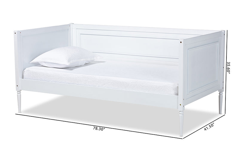 Branca Modern and Contemporary White Finished Wood Daybed