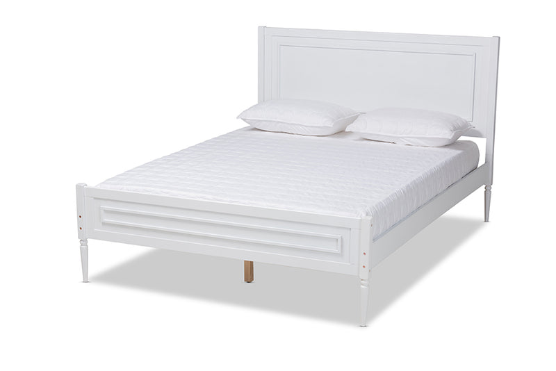 Branca Modern and Contemporary White Finished Wood Full Size Platform Bed