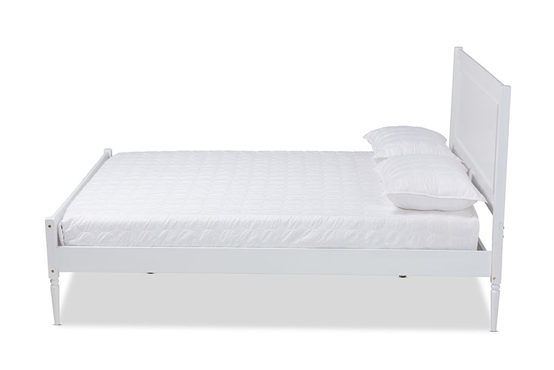 Branca Modern and Contemporary White Finished Wood Full Size Platform Bed