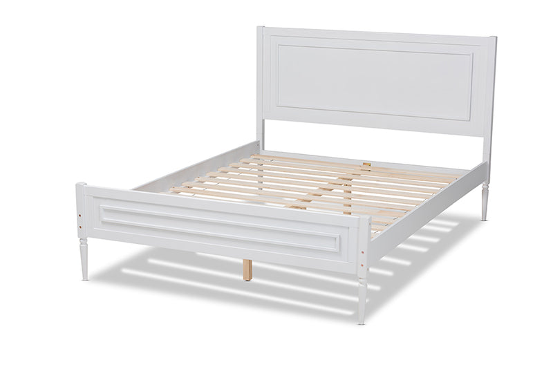 Branca Modern and Contemporary White Finished Wood Full Size Platform Bed