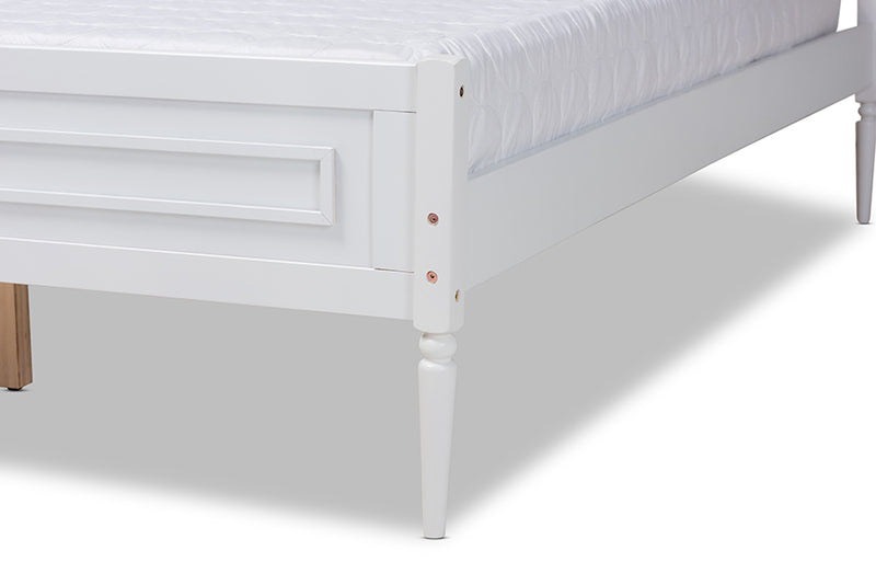 Branca Modern and Contemporary White Finished Wood Full Size Platform Bed