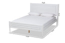 Branca White Full Size Platform Bed Baxton