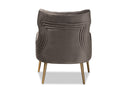 Sari Gray Velvet Fabric Upholstered and Gold Finished Metal Armchair Baxton